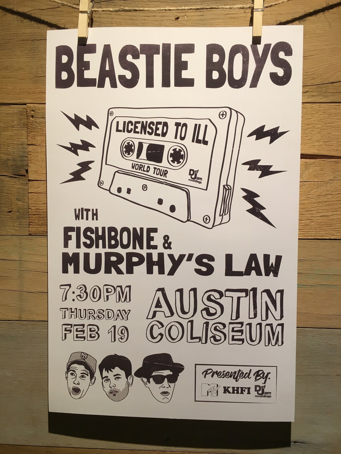 11x17 Beastie Boys Concert Poster Concept Etsy
