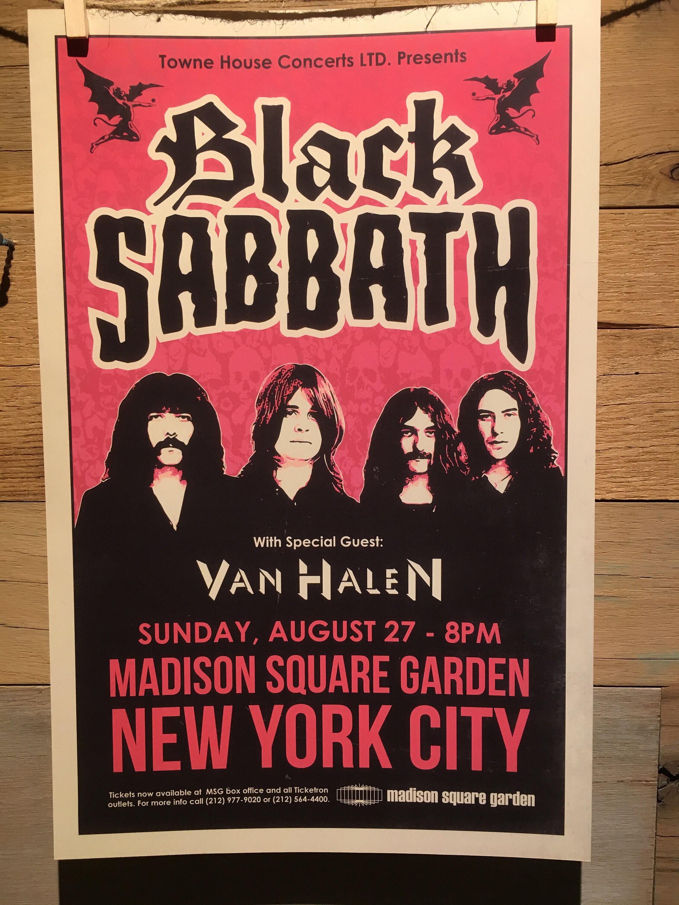11x17 Black Sabbath Concert Poster Concept PINK Etsy