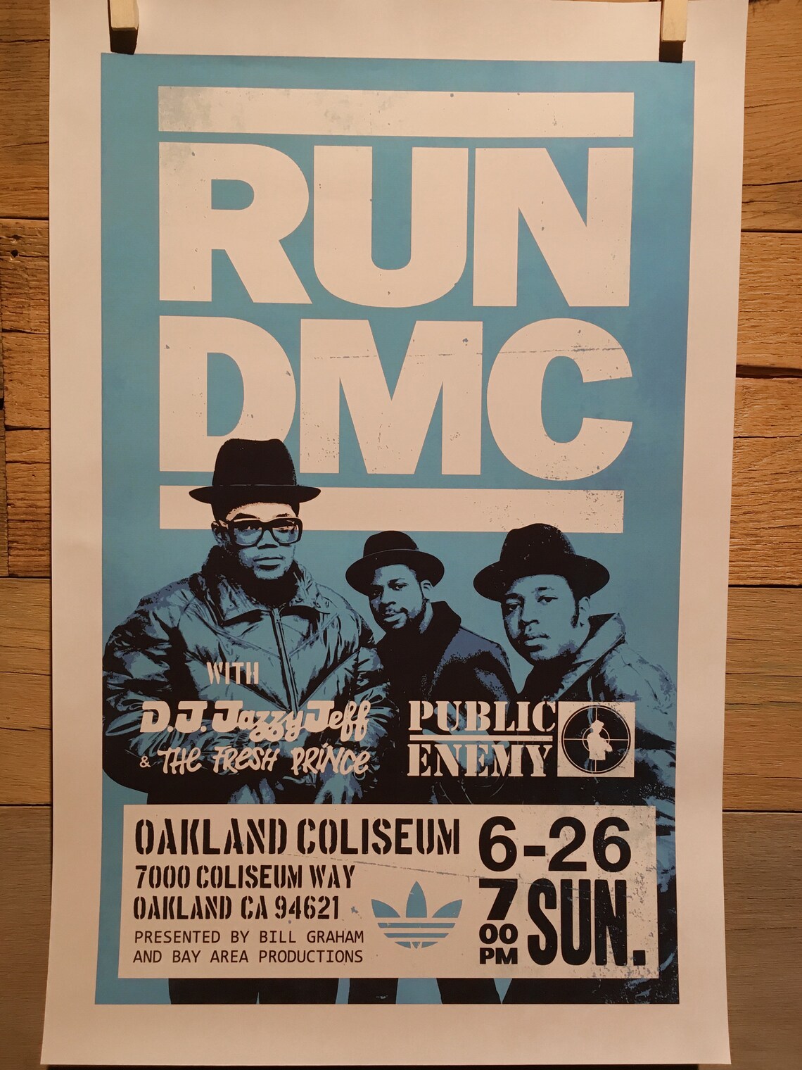 11 X 17 RUN DMC Concert Poster Concept blue Etsy