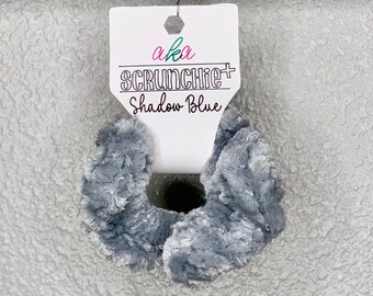 Shadow Blue, Bulk, Velvet Plus, crochet, Scrunchie, bachelorette party, moelleux, cravate de cheveux, ensemble, multi pack, boutique, doux, cadeau fille giftteen