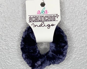 Indigo, Bulk, Velvet Plus, crochet, Scrunchie, bachelorette party, moelleux, cravate de cheveux, ensemble, multi pack, boutique, doux, cadeau fille giftteen