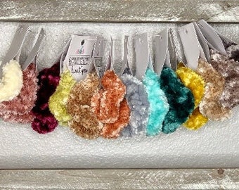 Bulk, mix and match, Velvet Plus, crochet, Scrunchie, bachelorette party, fluffy, hair tie, set, multi pack, shop, soft, giftteen girl gift