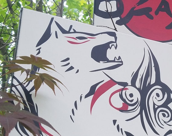 Amaterasu Tribute Canvas - Painted by Hand in Acrylic