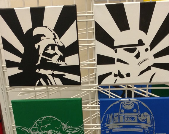 Star Wars Collection - Darth Vader, Stormtrooper, Yoda, C3PO and More! - Painted by Hand in Acrylic