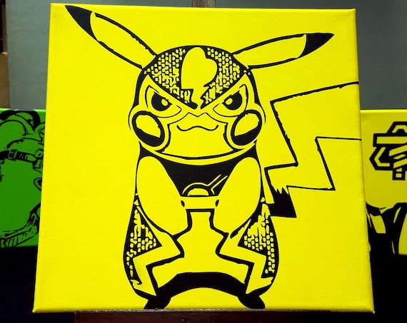 Pokken Canvas Collection - Pika Libre, Machamp, Garchomp, Decidueye, Sceptile, Lucario, Blaziken, Braixen & More! -Painted by Hand Acrylic