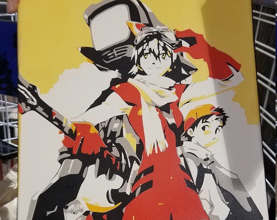 FLCL Tribute Canvas - Painted by Hand Acrylic