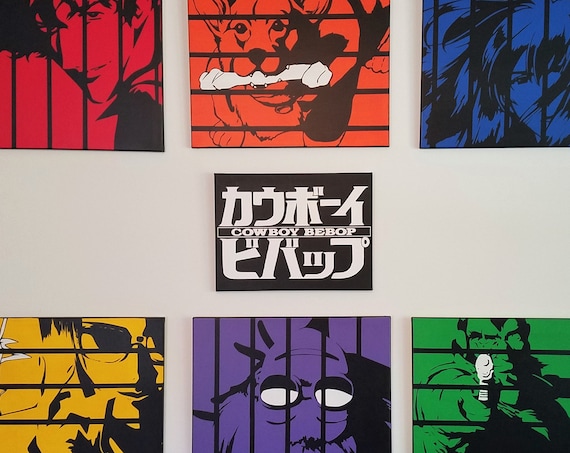 Full Cowboy Bebop Canvas Set - Spike, Jet, Faye, Ed, Ein & Julia - TANK!