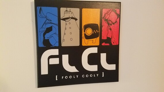 FLCL Title Placard - Painted by Hand in Acrylic