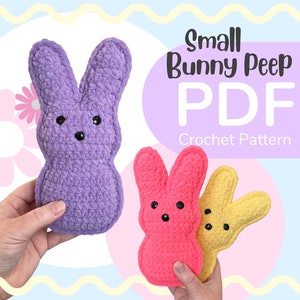 Small Bunny Peep Crochet Pattern PDF Digital File Only image 1