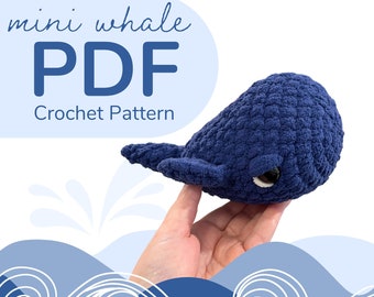Mini Whale Crochet Pattern PDF || Digital File Only