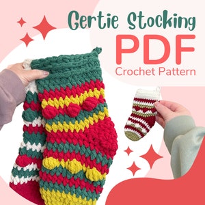 Gertie Stocking Crochet Pattern PDF || Digital File Only