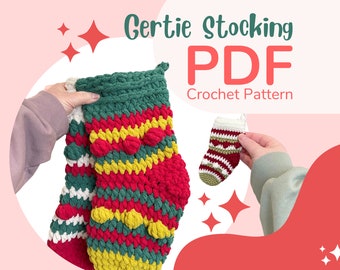 Gertie Stocking Crochet Pattern PDF || Digital File Only