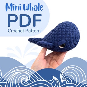 Mini Whale Crochet Pattern PDF || Digital File Only