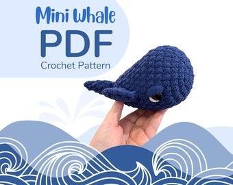 Mini Whale Crochet Pattern PDF || Digital File Only