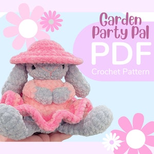 Garden Party Pal Bunny Crochet Pattern PDF || Digital File Only