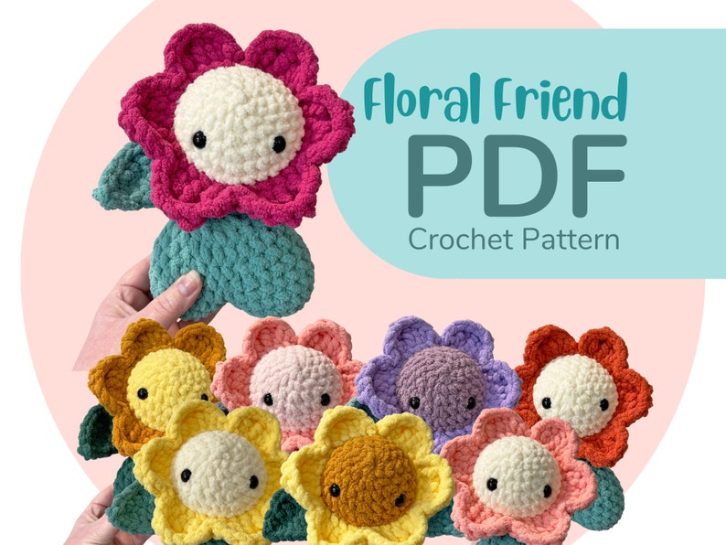 Floral Friend Crochet Pattern PDF Digital File Only image 1