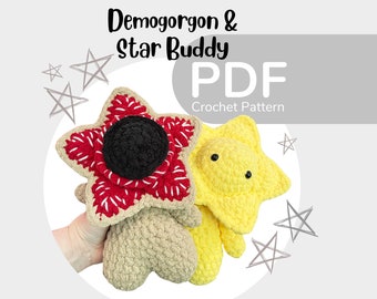 Demogorgon and Star Buddy Crochet Pattern PDF || Digital File Only