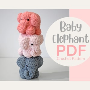 Baby Elephant Crochet Pattern PDF || Digital File Only