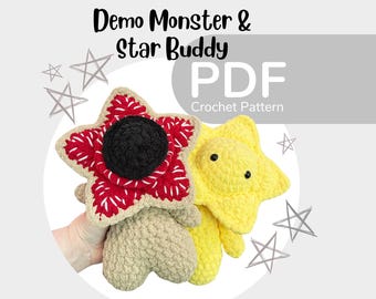 Demo Monster and Star Buddy Crochet Pattern PDF || Digital File Only