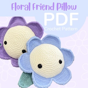 Floral Friend Pillow PDF Crochet Pattern || Digital File Only