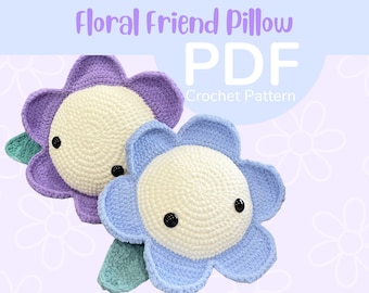 Floral Friend Pillow PDF Crochet Pattern || Digital File Only