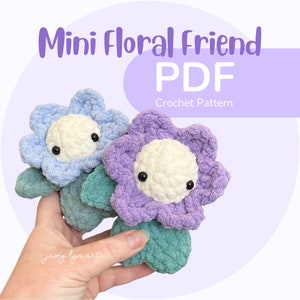 Mini Floral Friend & Keychain PDF Crochet Pattern || Digital File Only