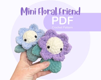 Mini Floral Friend & Keychain PDF Crochet Pattern || Digital File Only