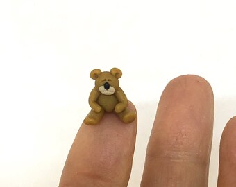 Dollhouse Tiny Green Neon World of Miniature Bears Teddy Bear for Doll House