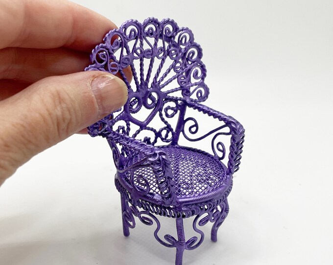 Miniature Victorian Wire Chair / Garden Chair / Lavender / Etsy