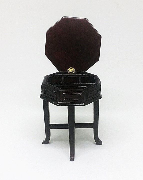 1:24 half scale 3/" Miniature Dollhouse Dropleaf Table S0811WN Walnut JBM