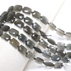 Rectangle Faceted Brioletts AAA 8x11-9x12mm