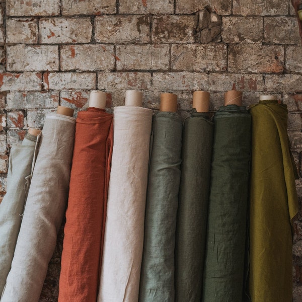 Linen Fabric by the Metre for Dressmaking, Embroidery, Clothing, Curtains and Home Decor