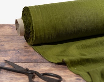 Moss Green Fabric 215 g/m2 – Baltic Flax