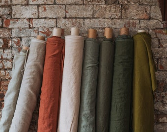 Linen Fabric by the Metre for Dressmaking, Embroidery, Clothing, Curtains and Home Decor