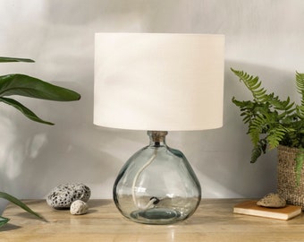 Linen Cream Lampshade for Table Lamp, Floor Lamp or Ceiling Light Shade, Drum Linen Lamp Shade 20cm 30cm 40cm
