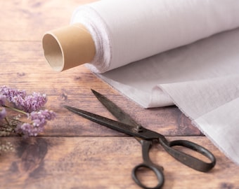 Coconut Milk Linen Fabric, Softened Lithuanian Linen, OEKO-TEX® Certified, 205 gsm