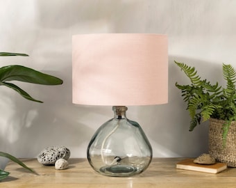 Linen Blush Pink Lampshade, Light Pink Linen Lampshade for Table Lamp, Floor or Ceiling Pendant Lamp Shade in 20cm 30cm 40cm Diameter