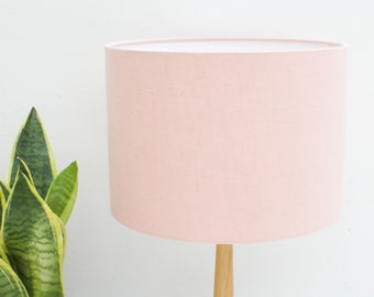 Pink Grey Lampshade, Baby Pink Table Lamp Shade