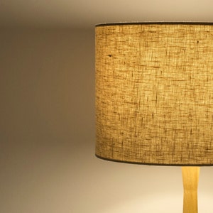 Natural Oatmeal Linen Lampshade, Drum Beige Lamp Shades For Table Lamp, Floor or Ceiling Light Shade in 20cm, 30cm or 40cm Diameter image 5