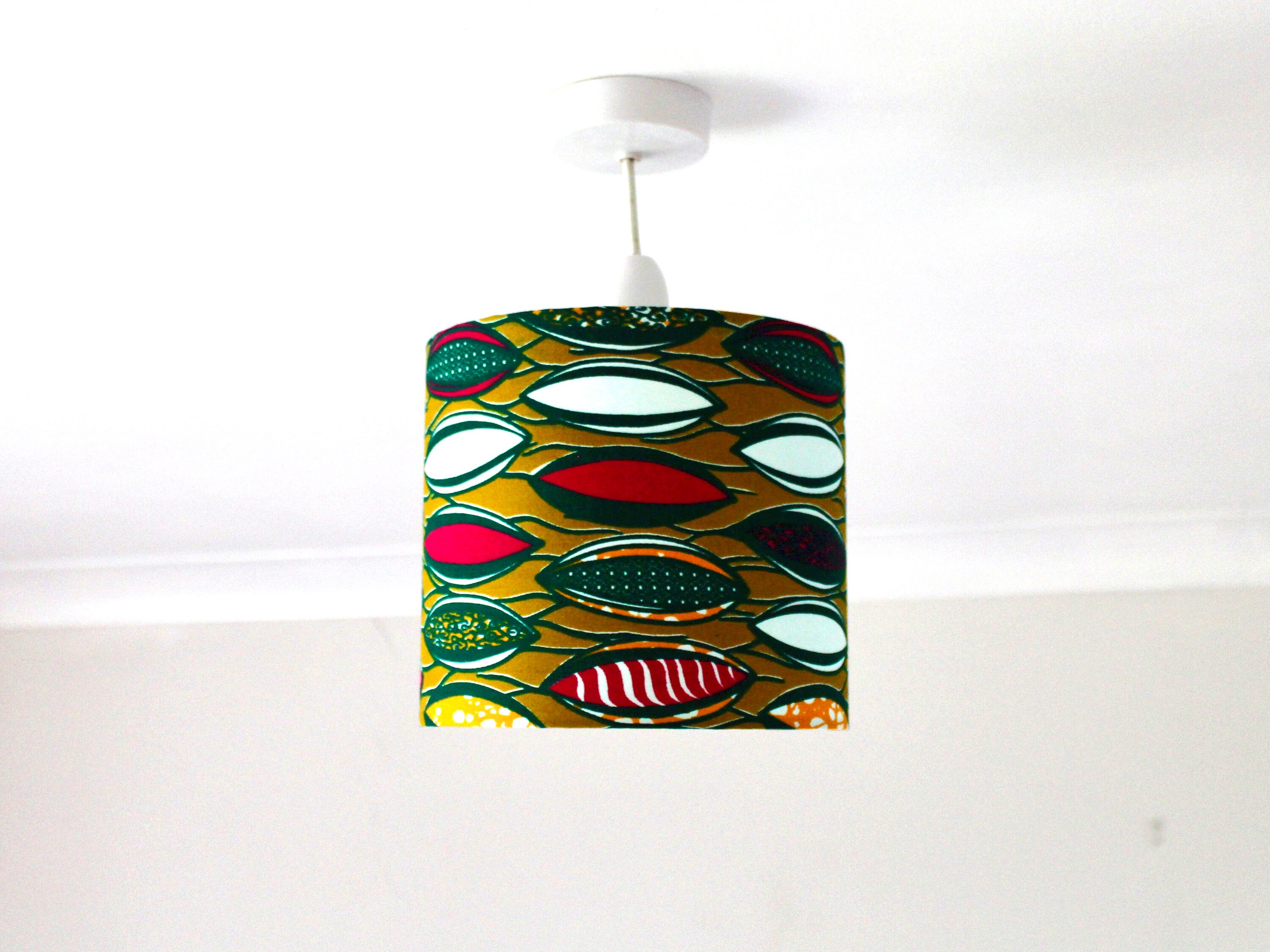 African Print Lamp Shade Leaf Patterned Lamp Shades for Table Etsy UK