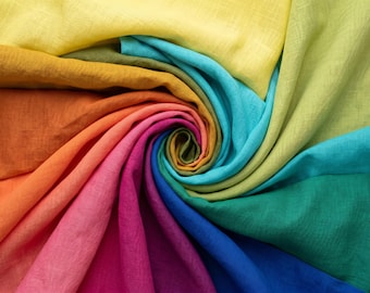 Bright Linen Fabric by the Metre, OEKO-TEX® Certified, Mid-Weight 205gsm, 145cm Width