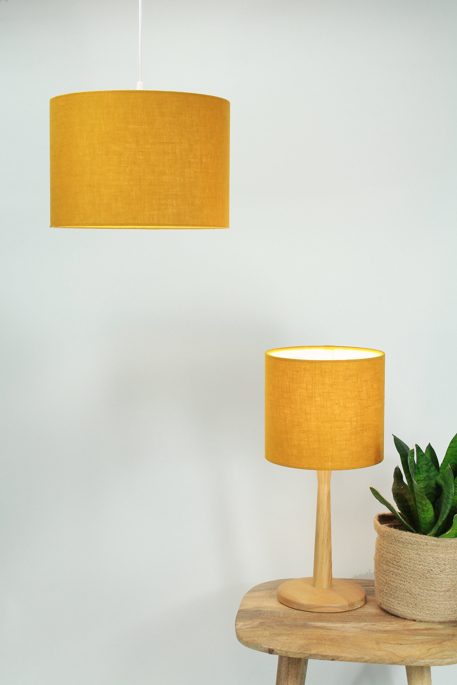 Mustard Yellow Lampshade Linen Lampshade Table Lamp Floor or Etsy