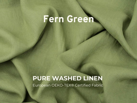 Washed Linen - European Import - Oeko-Tex® - Old Green Washed Linen - European Import - Oeko-Tex® - Old Green