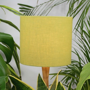 Lime Green Linen Lamp Shade - Bright Ceiling, Table, or Floor Lampshade Options in Various Sizes