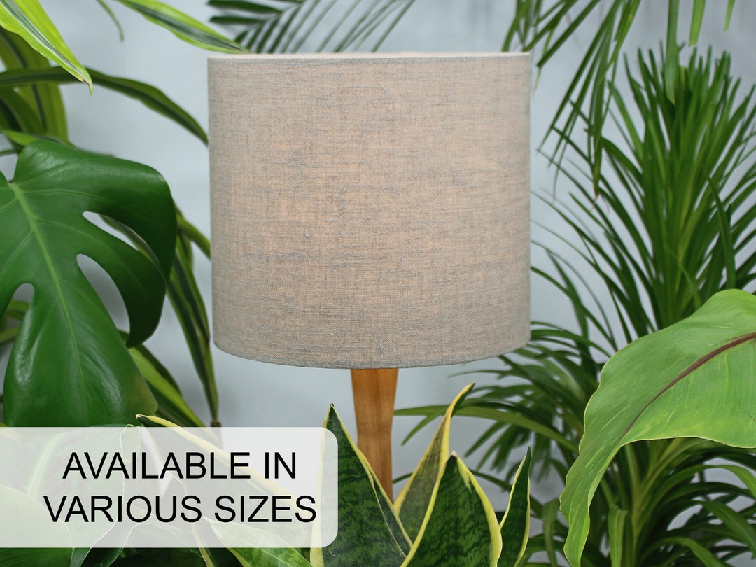 Natural Linen Lampshade, UNO Drum Lamp Shades for Table Lamps, Floor or