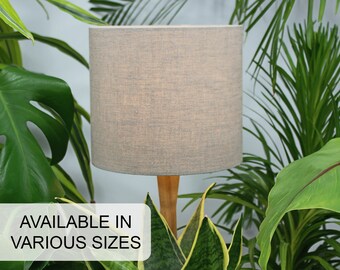 Natural Linen Lampshade, UNO Drum Lamp Shades for Table Lamps, Floor or Pendant Light Shades, Large & Small Lampshades 20cm 30cm 40cm