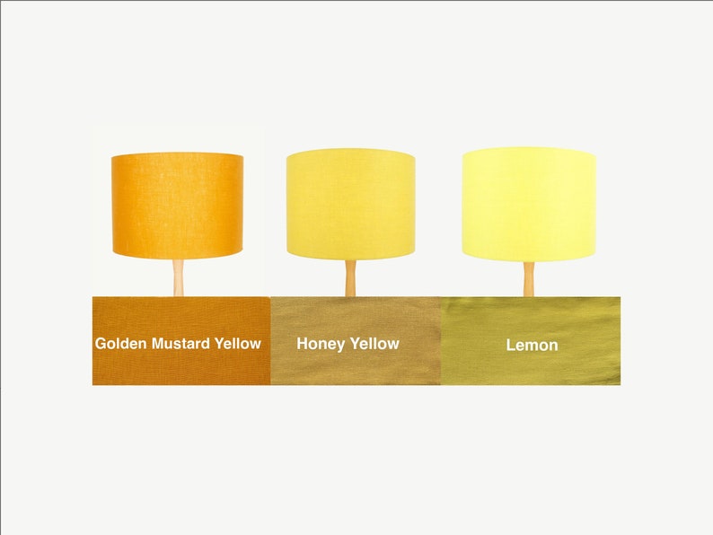 Linen Lampshades, UNO Drum Lamp Shades in 20cm 25cm 30cm 40cm Diameter for Table, Floor or Ceiling Light Shades image 7