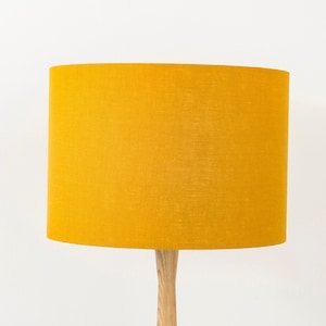 Linen Mustard Yellow Lampshade for Table Lamp or Ceiling Light Shade, Mustard Yellow Decor