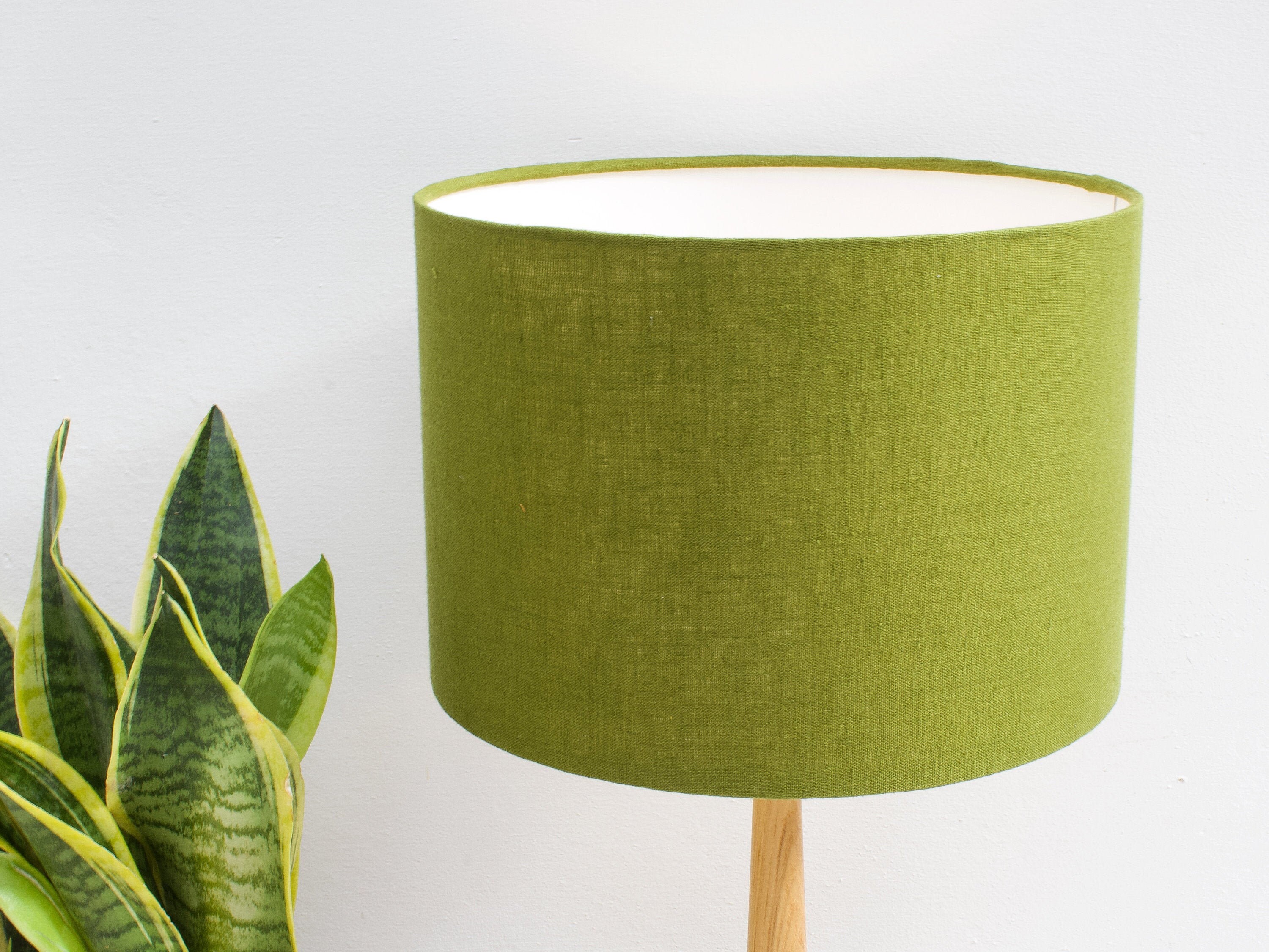 Moss Green Linen Lampshade Green Lamp Shade Drum Lampshade Etsy