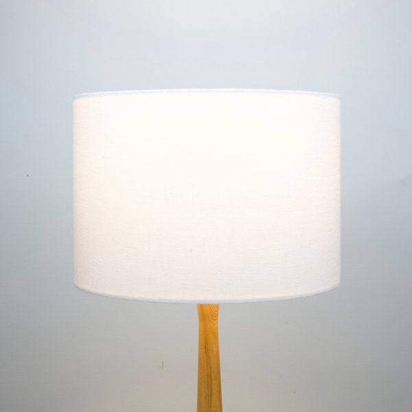 Linen White Lampshade for Table Lamp, Floor Lamp or Ceiling Light Shade, Drum Linen Lamp Shade 20cm 30cm 40cm